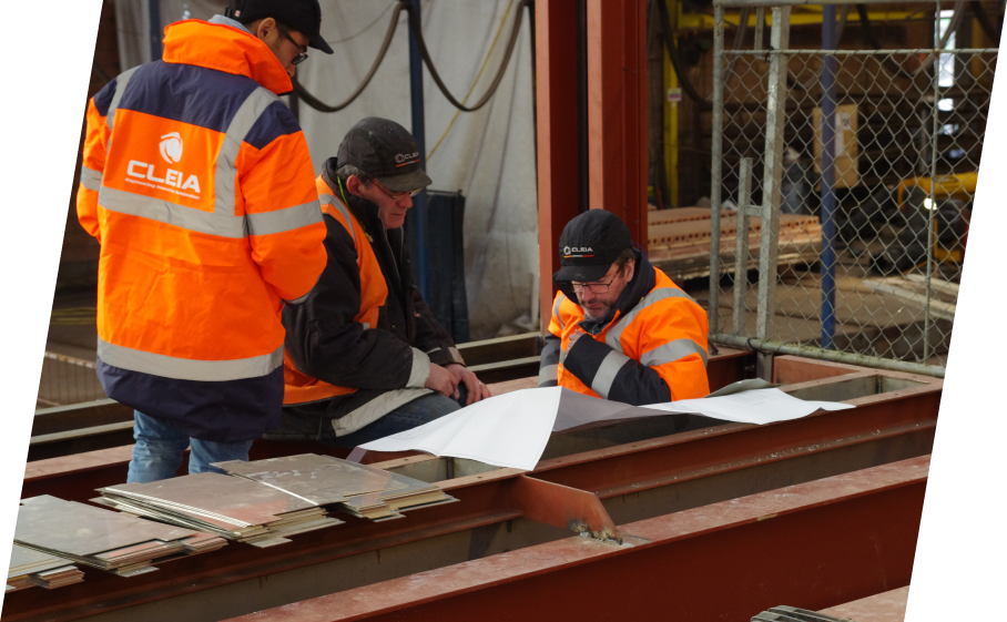 Équipe CLEIA sur un chantier 